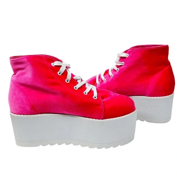 Privileged Batletta Platform Sneakers Velour SZ 10 Dolls Kills - Picture 5 of 12